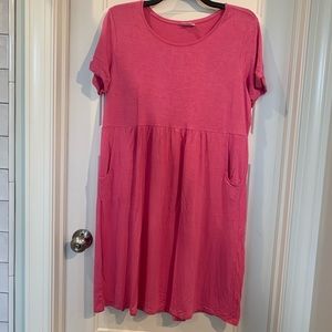 J. Jill Pink Knit Tunic Dress with Pockets